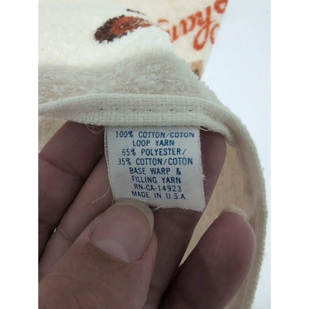 Vintage Retro Mushroom Gold Orange Cottage Core Granny Kitchen Towel Champignons